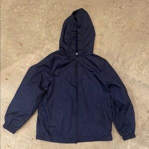Boys Navy Hooded Windbreaker